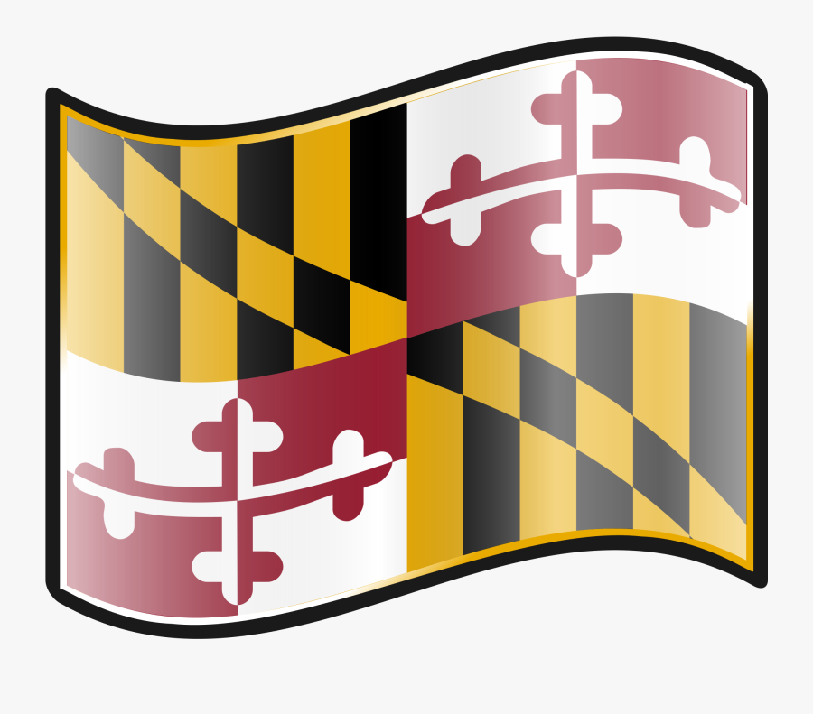 Maryland Became The Third Colony To Legalize Slavery - Old Line State Flag, Transparent Clipart