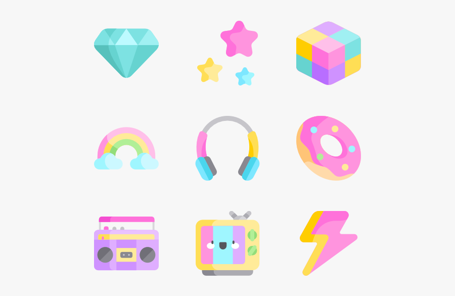 Picture Transparent Library Eighties Icon Packs - Eighties Designs Transparent, Transparent Clipart