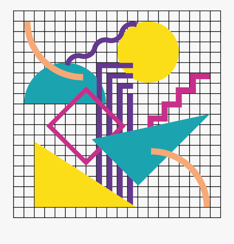 80's Memphis Pattern, Transparent Clipart