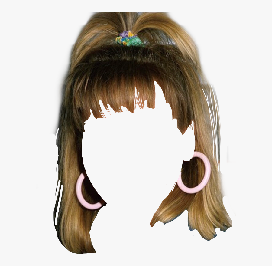 #hair #90s #80s #90shair #80shair #vintage #retro #retroaesthetic - Girl, Transparent Clipart