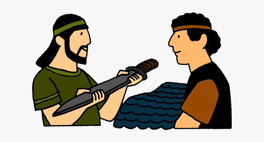 Jonathan Helps David Escape Mission Bible Class - Jonathan And David Cartoon, Transparent Clipart