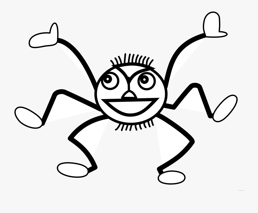Clipartblack Com Animal Free - Spider In Black And White, Transparent Clipart