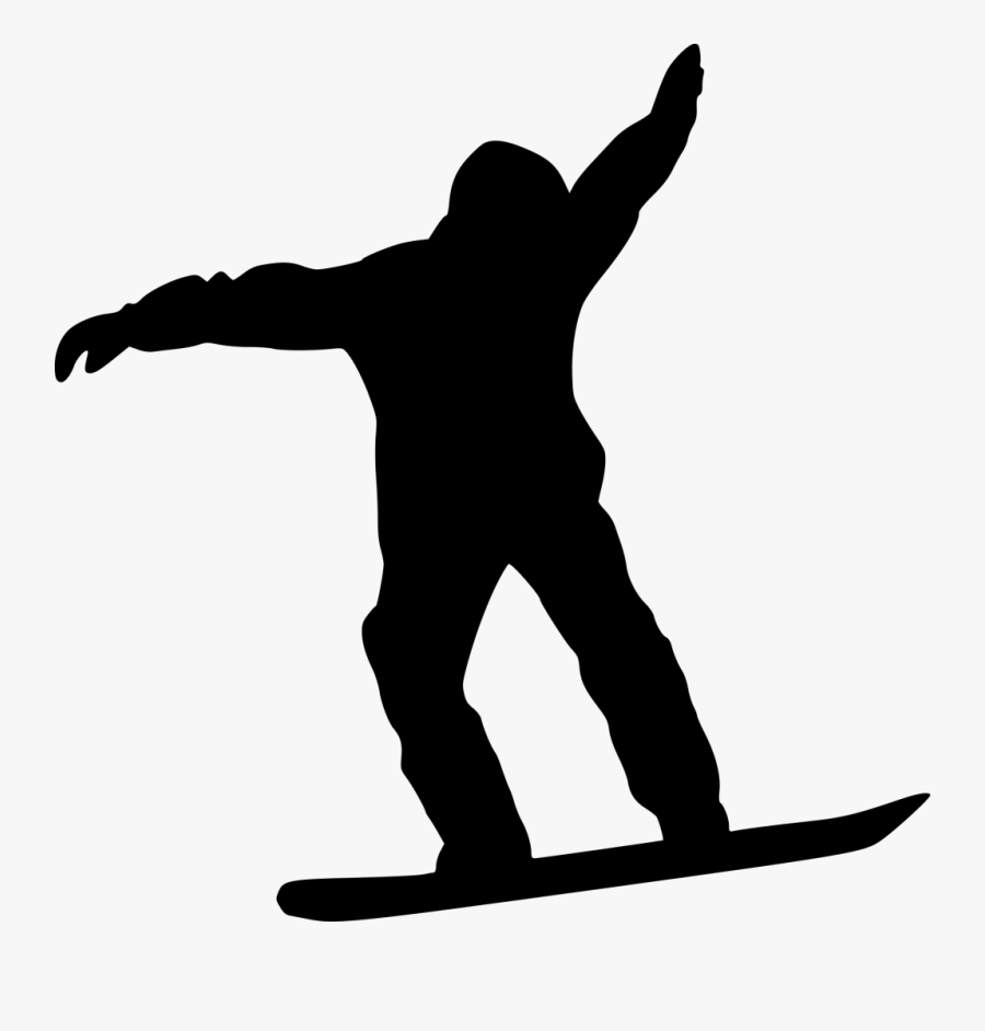 Silhouette Portable Network Graphics Clip Art Snowboarding - Snowboarding Silhouette Png, Transparent Clipart