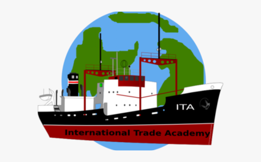 Trade Cliparts - Cargo Ship Clipart, Transparent Clipart