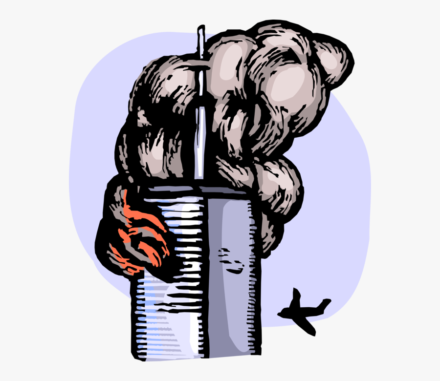 Vector Illustration Of World Trade Center Wtc 9/11 - Twin Towers Attack Png, Transparent Clipart