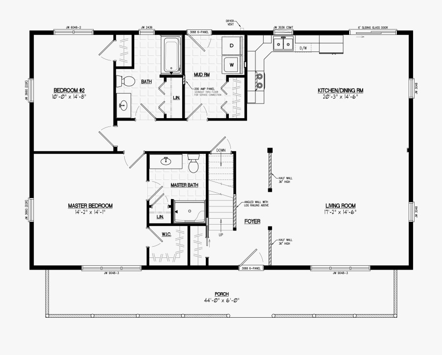Clipart Black And White Download Article With Tag Electronic - 20 * 26 House Plan, Transparent Clipart