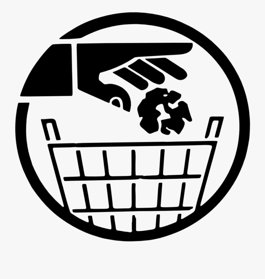 Trash Can Basketball Clipart - Trash Bin, Transparent Clipart