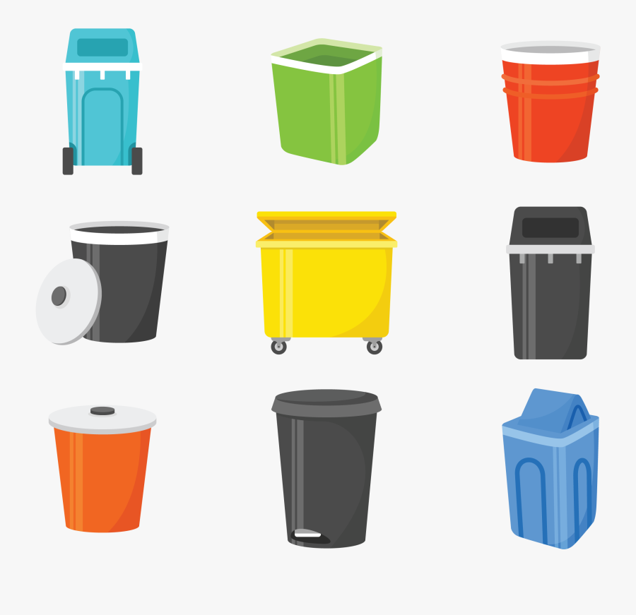 Waste Basket Vector Png, Transparent Clipart