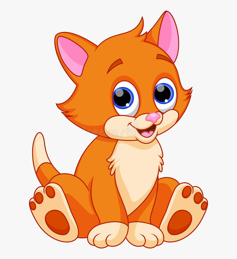 Cute Cat Png Cartoon Clip Art - Cat Cartoon, Transparent Clipart