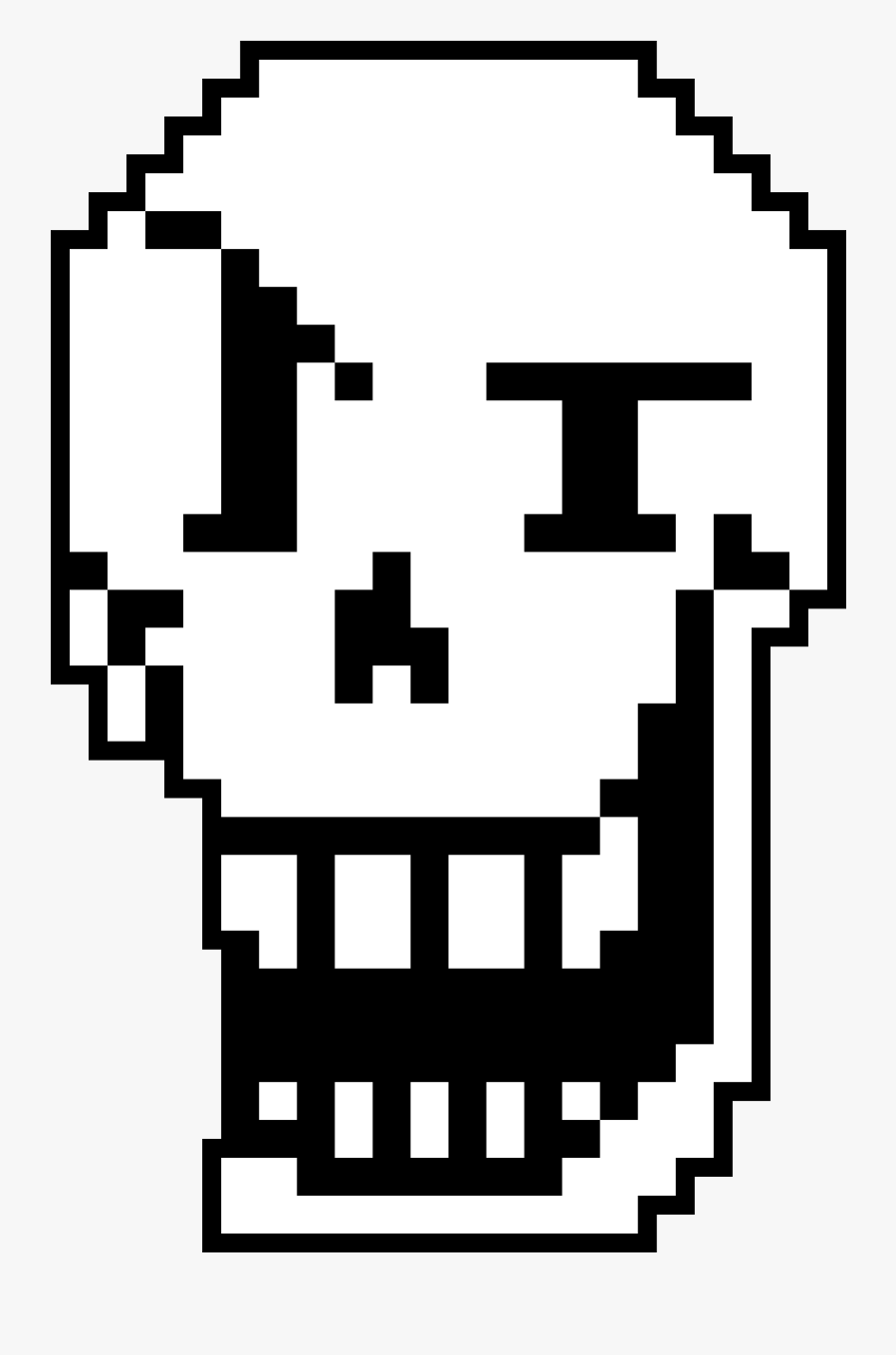 Papyrus"s Face By Axis-strike - Undertale Papyrus Head Sprite, Transparent Clipart