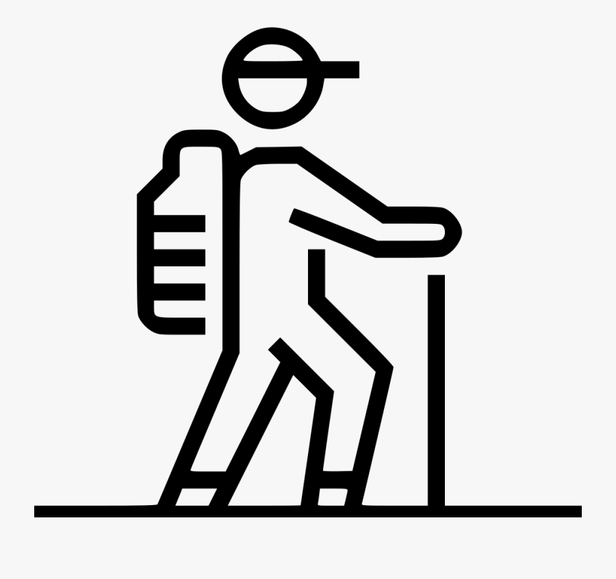Icon Hiker Black And White, Transparent Clipart