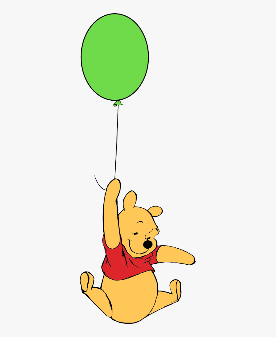 Winnie The Pooh With Balloon, Transparent Clipart