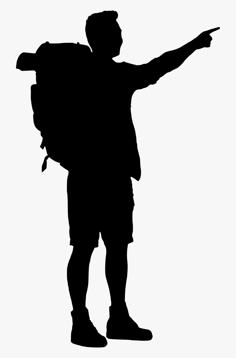 Travel, Silhouette, Traveller, Finger, Hiker - Traveller Silhouette, Transparent Clipart