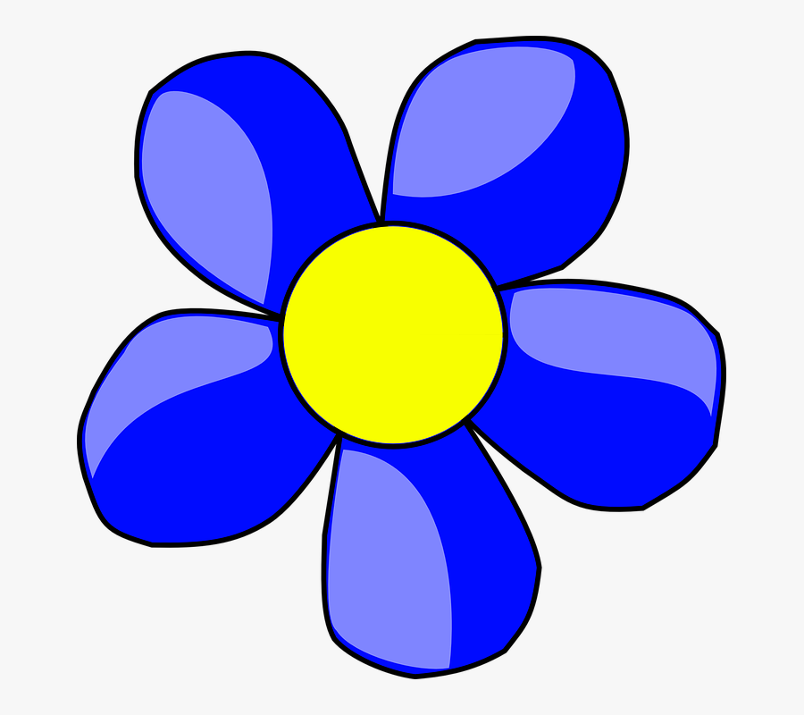 Thumb Image - Flower Clip Art Blue, Transparent Clipart
