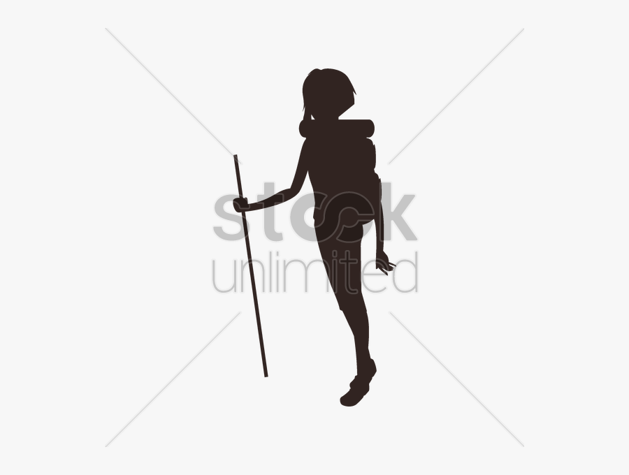 Hiking Clipart Woman Hiker - Illustration, Transparent Clipart