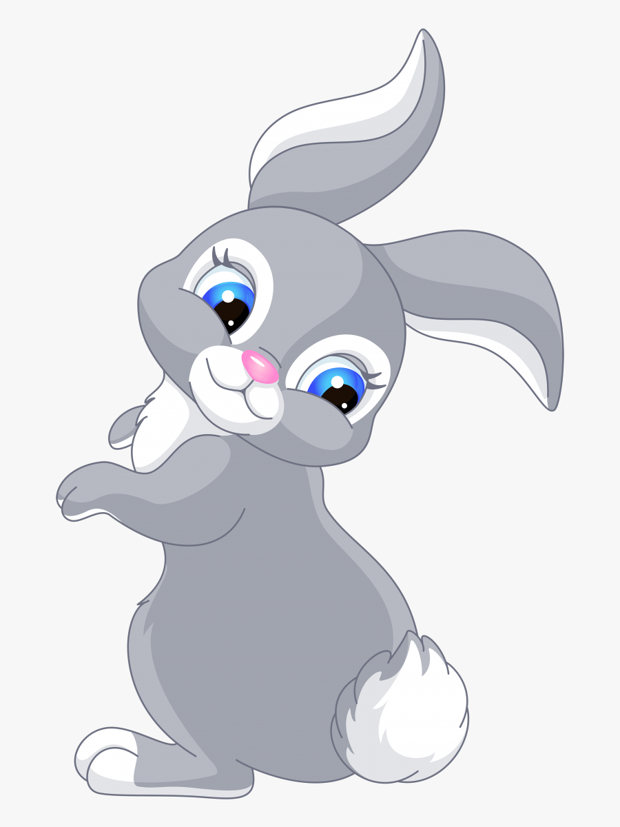 Cute Bunny Cartoon Clip Art Image - Rabbit Cartoon Png, Transparent Clipart