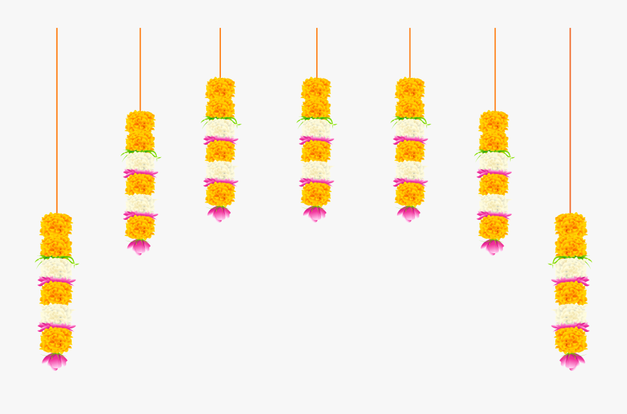 India Decoration With Flowers Transparent Clip Art - Decoration Flowers Images Png, Transparent Clipart