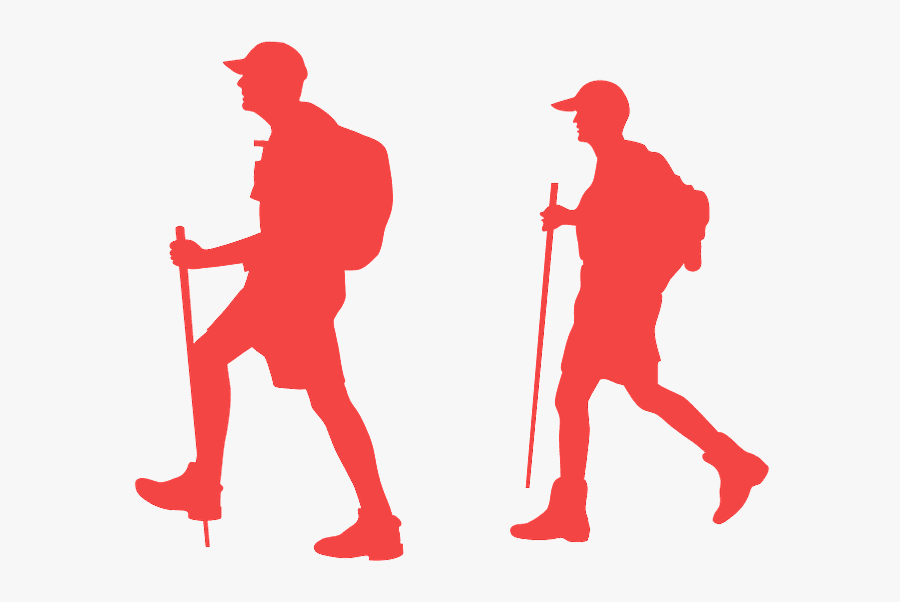 Clipart Silhouette Hikers, Transparent Clipart