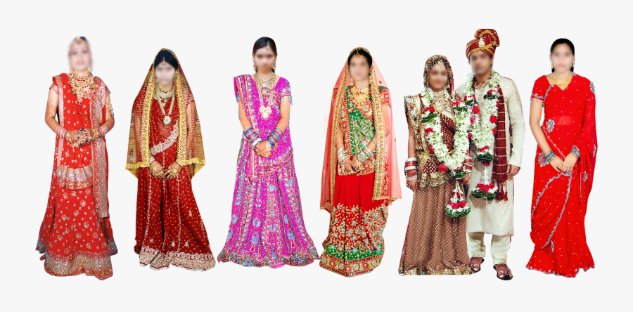 Transparent Hindu Wedding Clipart Psd - Indian Wedding Dress Png, Transparent Clipart