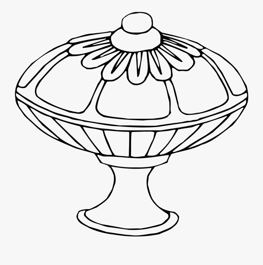 Line Art,plant,storage Basket - Drawing, Transparent Clipart