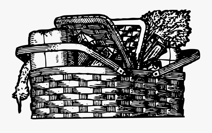 Food Basket - Picnic Basket, Transparent Clipart