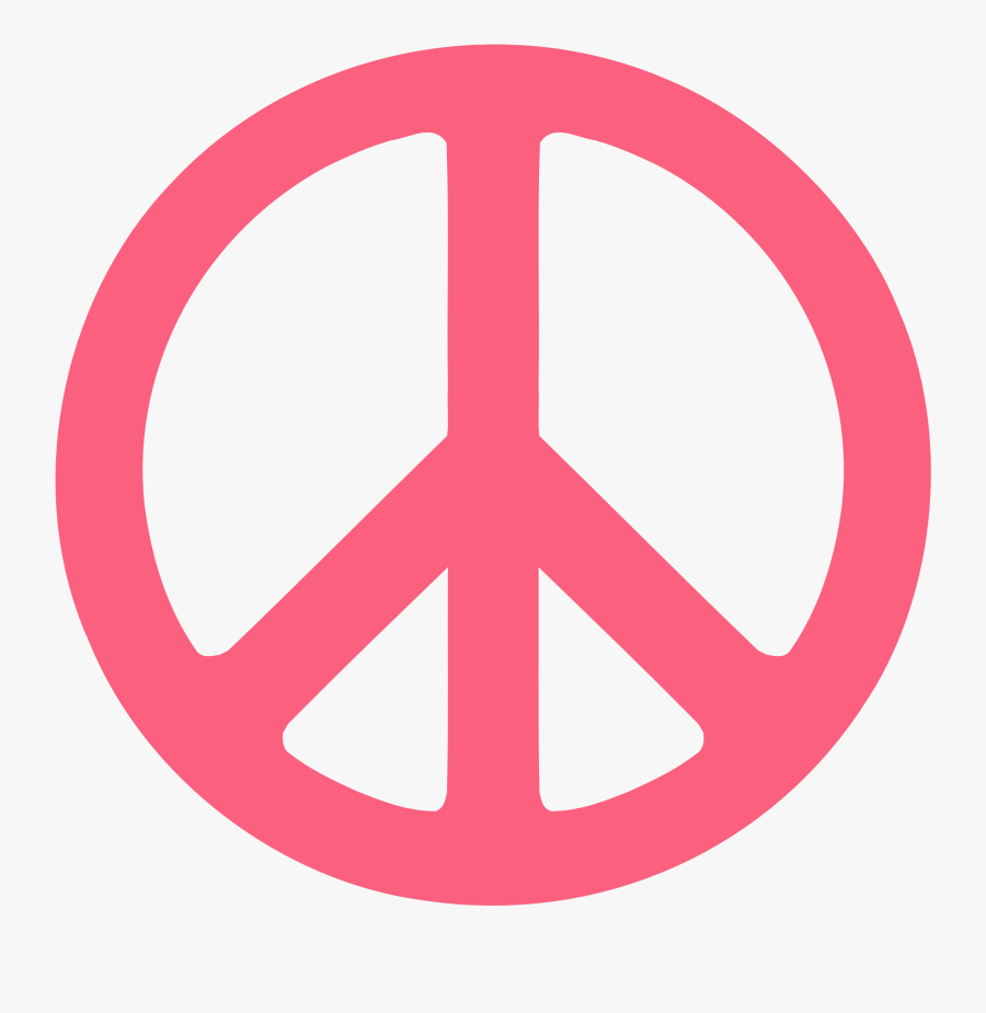 Indian Red Peace Symbol 1 555px - Pink Peace Sign, Transparent Clipart