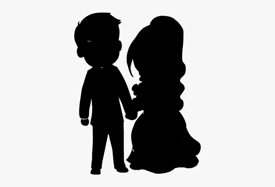 Wedding Couple Png Silhouette Transparent Background - Silhouette, Transparent Clipart