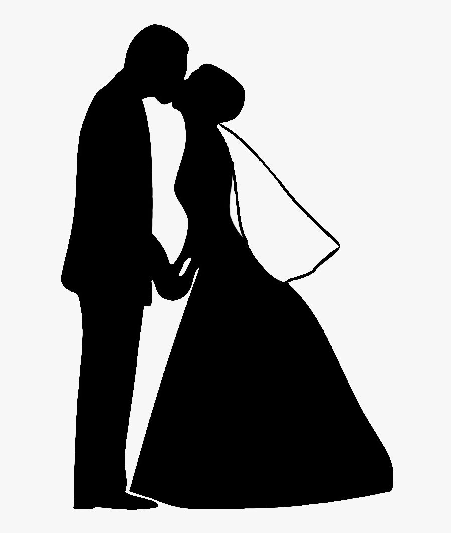 Wedding Couple Silhouette Png Image - Bride And Groom Silhouette Png, Transparent Clipart