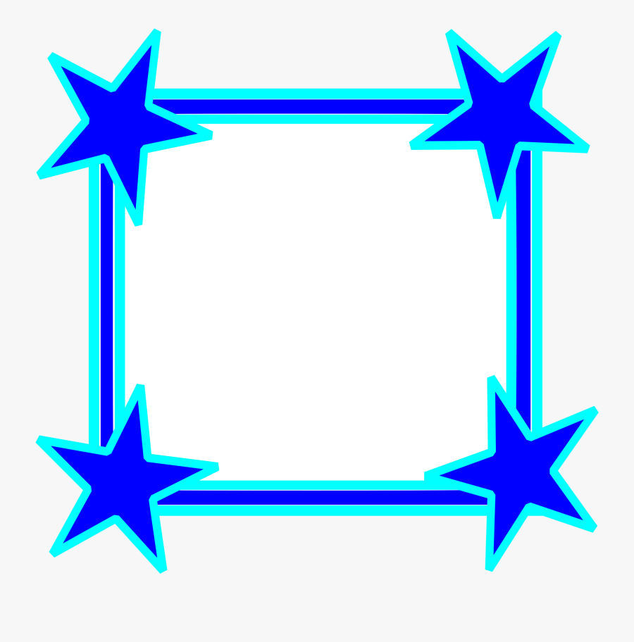 Simple Corner Border Clipart - Blue Borders And Frames, Transparent Clipart