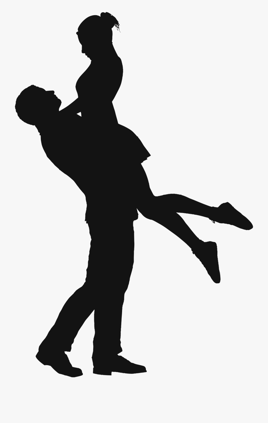 Couple Clipart Png - People Silhouette Couple Png, Transparent Clipart