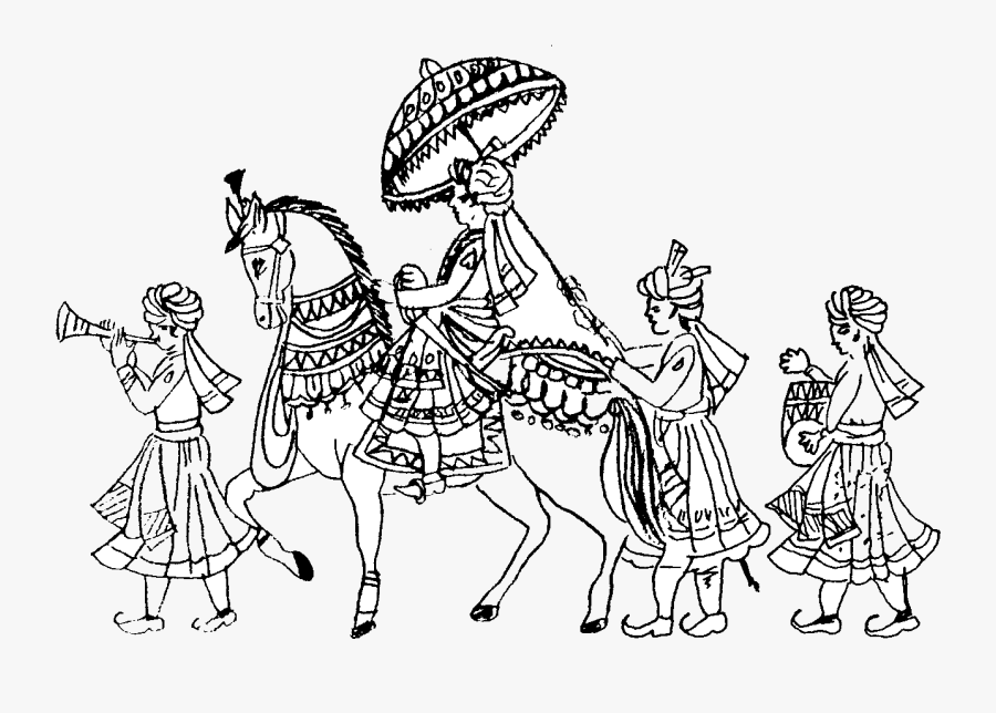 Wedding Indian Clipart Vector Free Transparent Png - Wedding Clipart Black And White Png, Transparent Clipart
