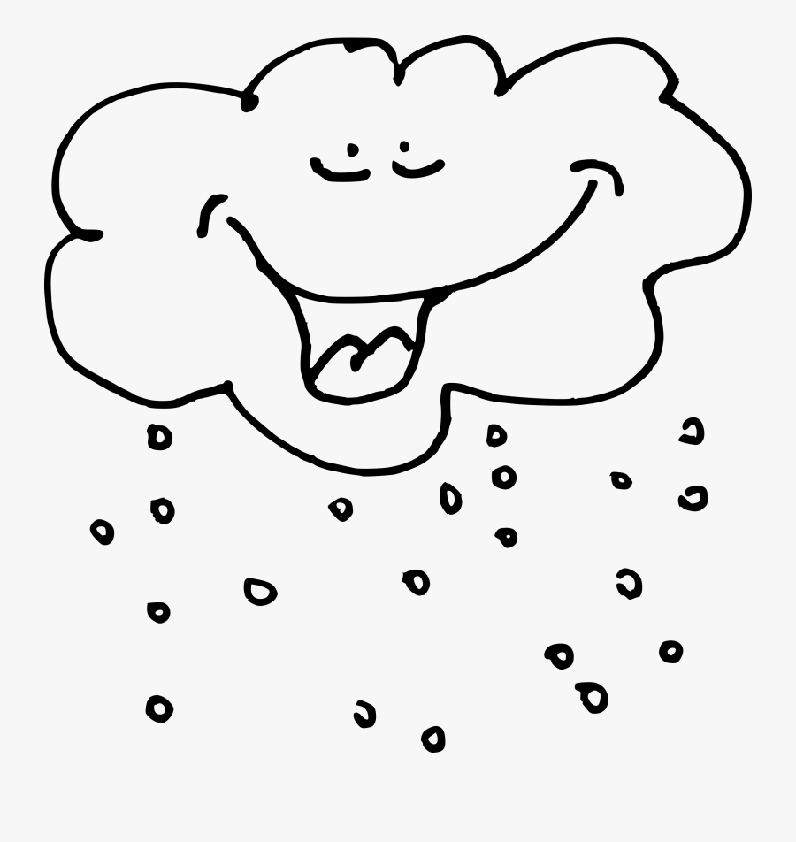 Snow Clipart Black - Raining Clouds Clip Art, Transparent Clipart