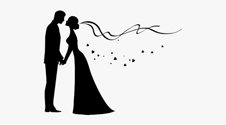 Bridegroom Wedding Invitation Silhouette - Bride And Groom Svg, Transparent Clipart