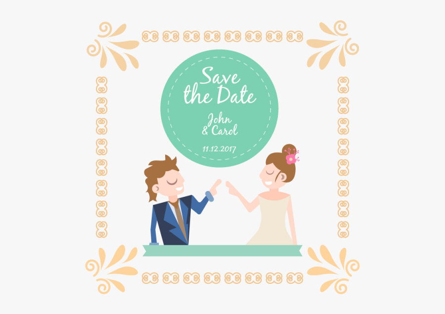 Cute Couple Wedding Invitation, Wedding, Wedding Invitation - Wedding Invitation, Transparent Clipart