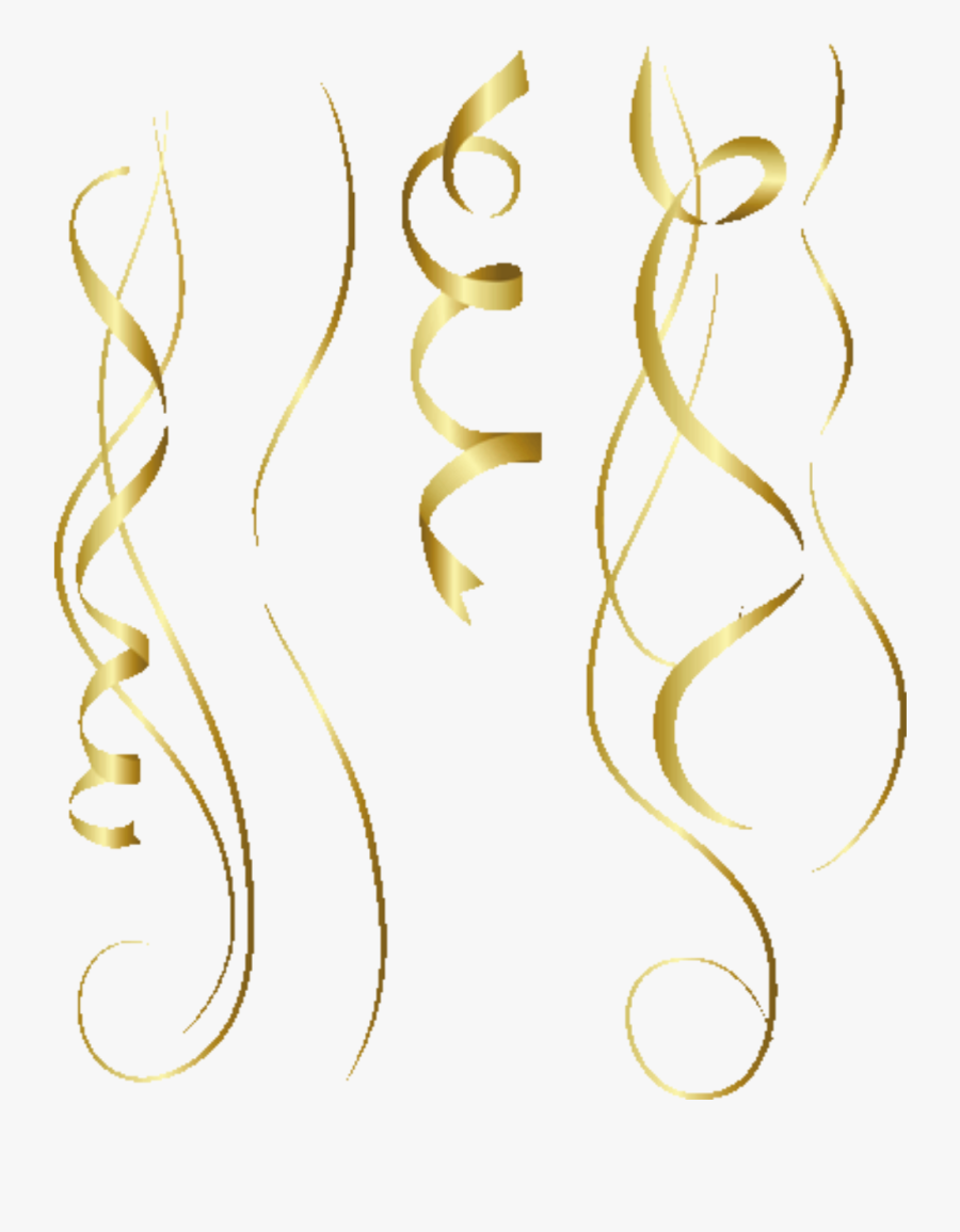 Download Party Confetti Simonevdw - Confetti Gold Streamers Png, Transparent Clipart