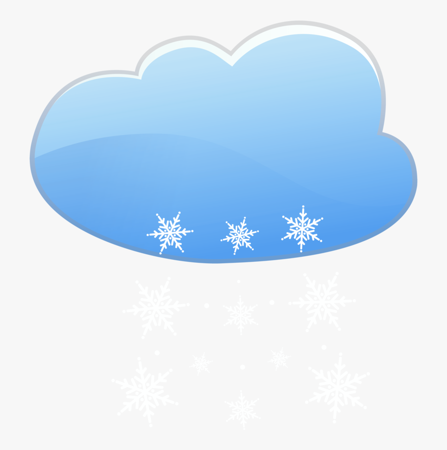 Cloud And Snow Weather Icon - Snowflake, Transparent Clipart