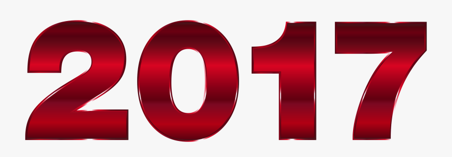 Clipart Crimson 2017 Typography No Background - Red 2017 No Background, Transparent Clipart