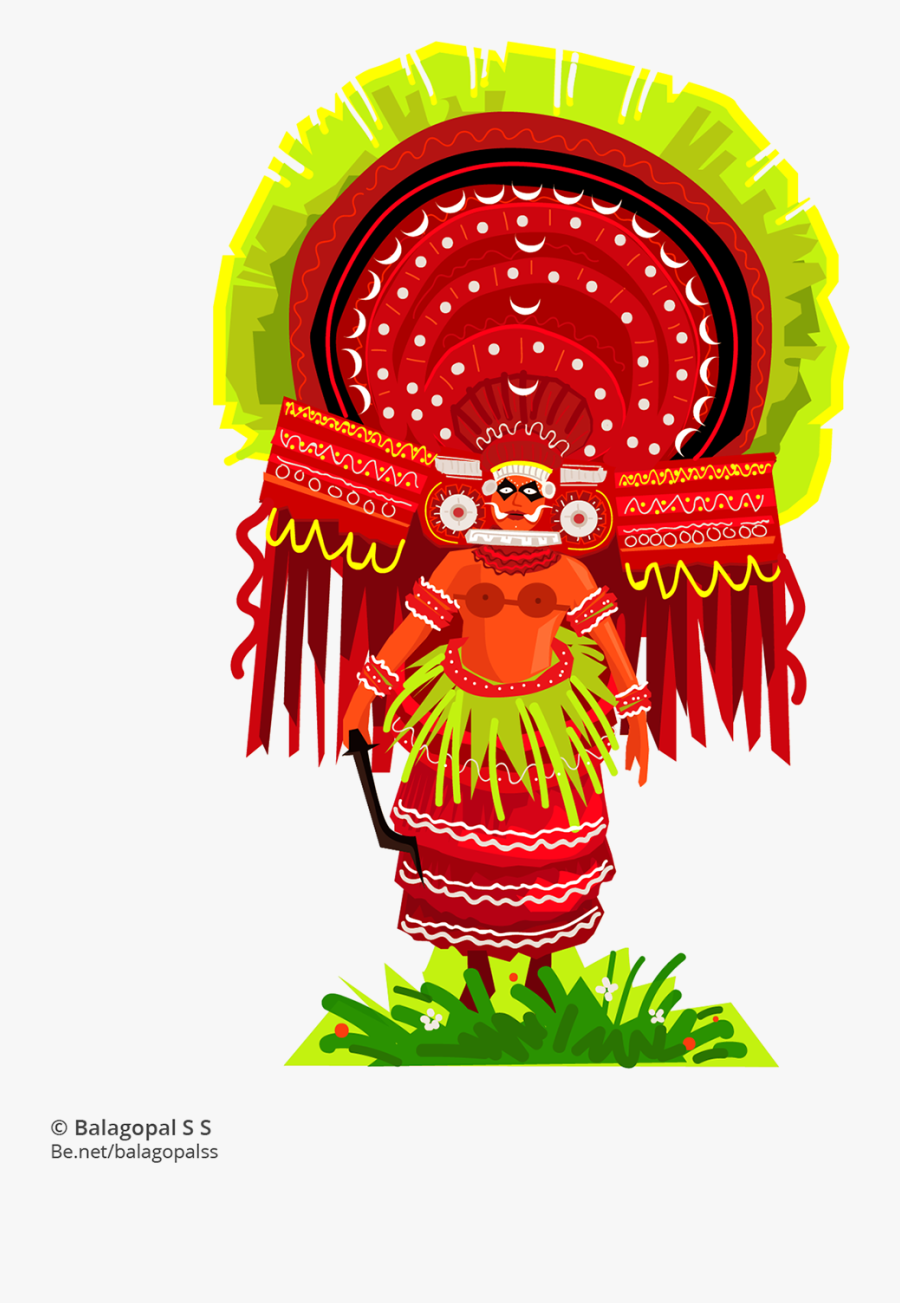 Bhagavathi Theyyam Full Size, Transparent Clipart