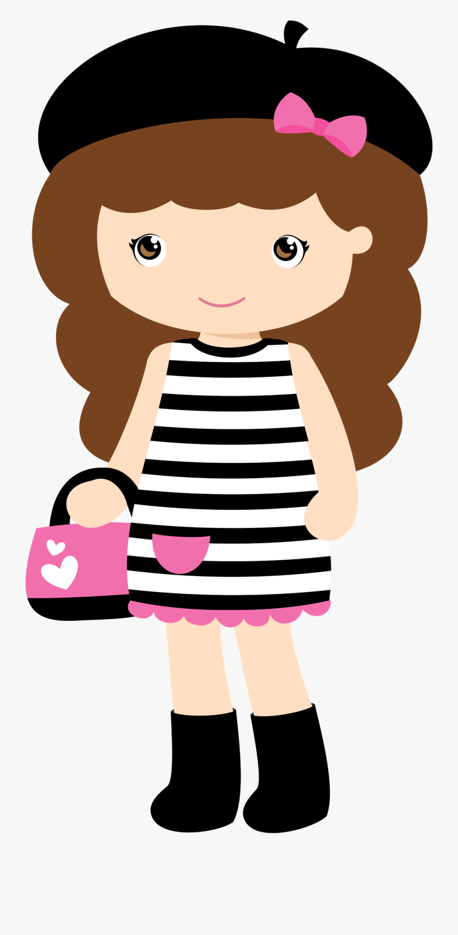 Meninas * Bonecas Paris Girl, Paper Dolls Printable, - Menina Paris, Transparent Clipart