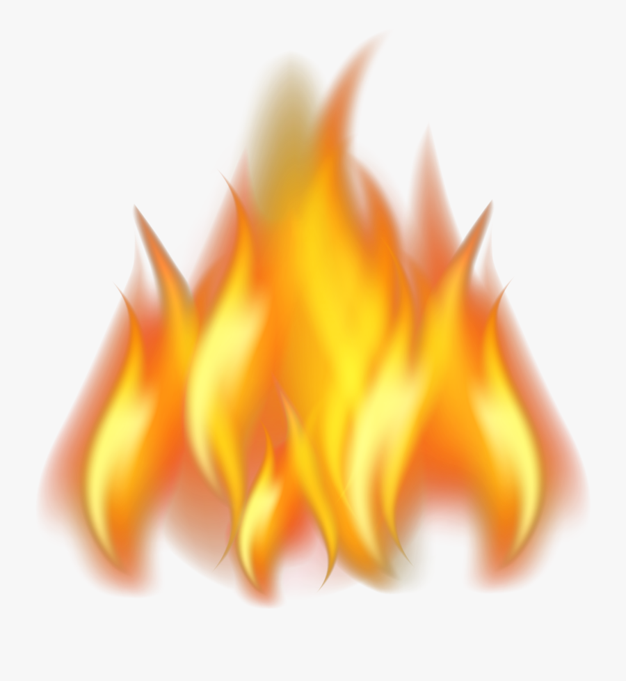 Transparent Realistic Fire Flames Clipart - Real Fire Transparent Background, Transparent Clipart