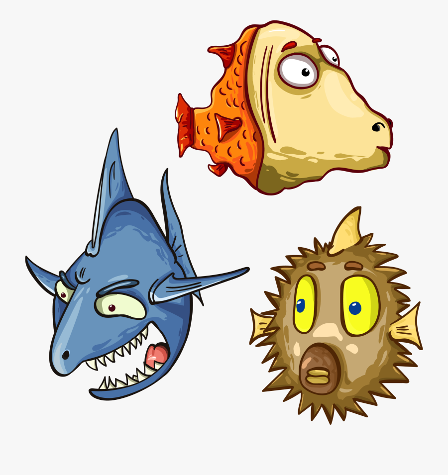 Pictures Of Animated Fish - Fish, Transparent Clipart