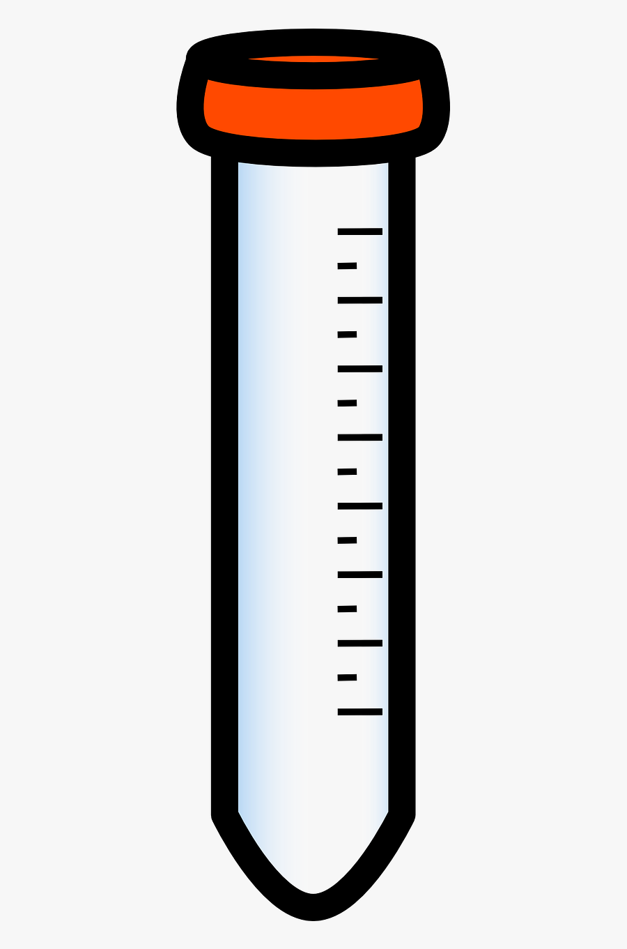 Test Tube Glass Measuring - Glass Tube That Measures Chemicals, Transparent Clipart