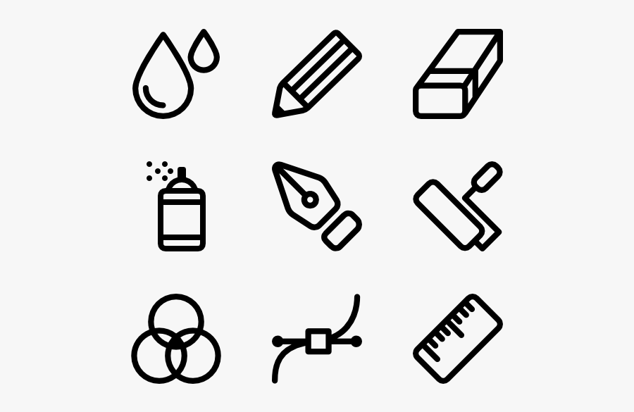 Drawing Tools - Icons To Draw, Transparent Clipart