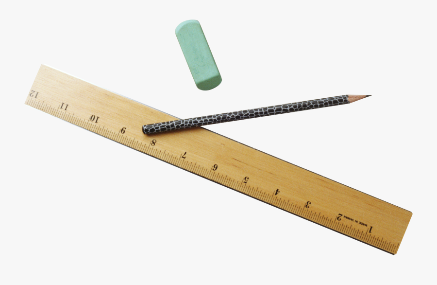 Transparent Wooden Ruler Png - Regla Lapiz Y Tiza, Transparent Clipart