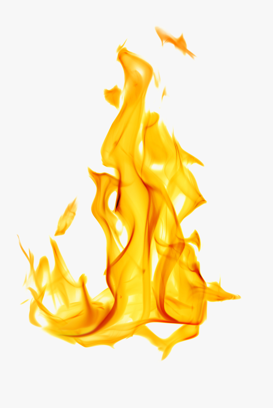 Transparent Realistic Fire Png - Flame With White Background, Transparent Clipart