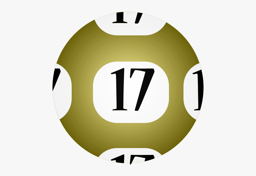 Free Clip Art " - Number 17 Lotto Ball, Transparent Clipart