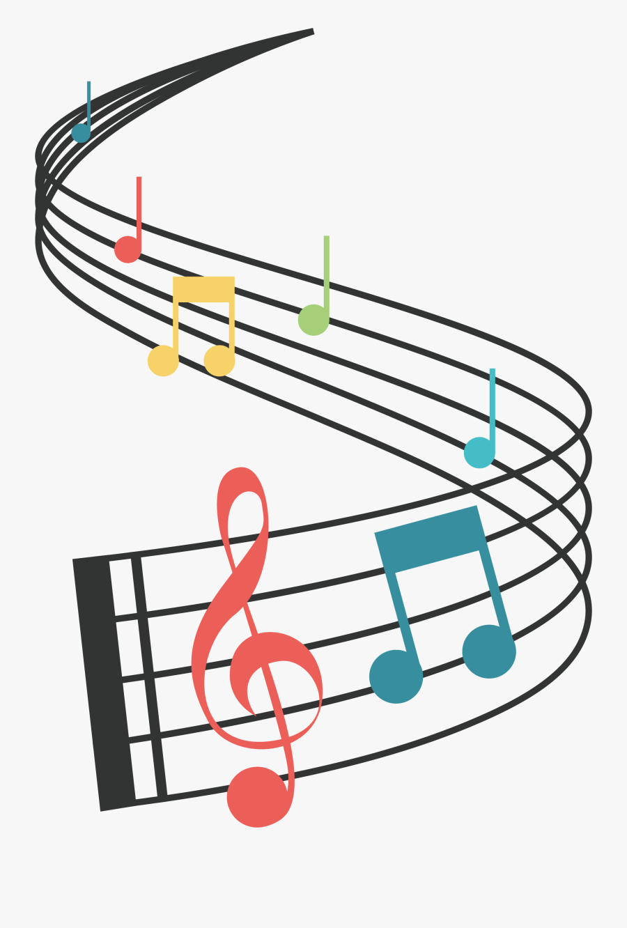 Musician Clipart Music Staff Notes - Musical Staff Png, Transparent Clipart