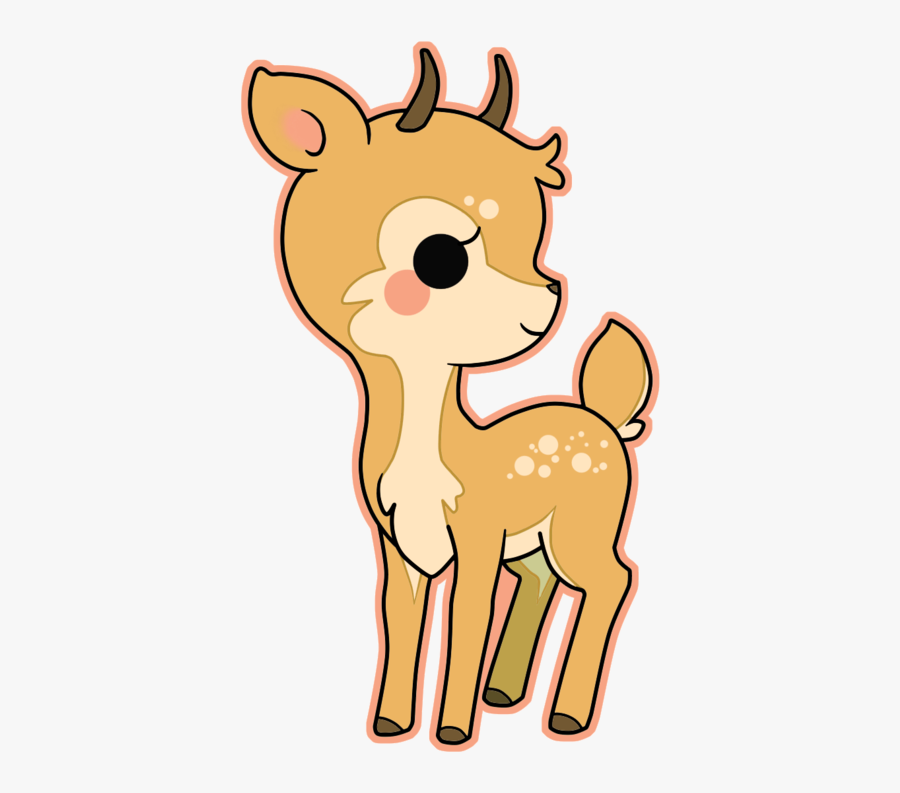 Kawaii Deer, Transparent Clipart