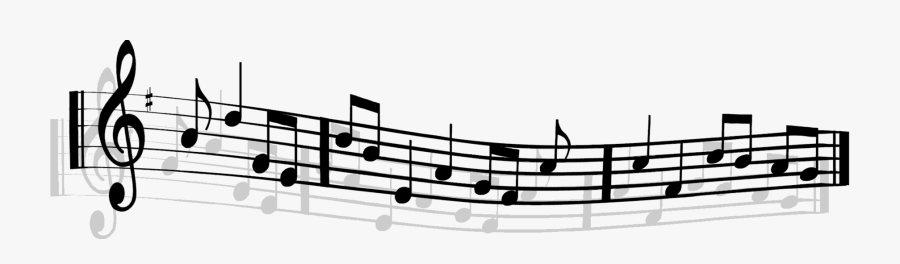 Music Staff Free Clipart - Row Of Music Notes, Transparent Clipart