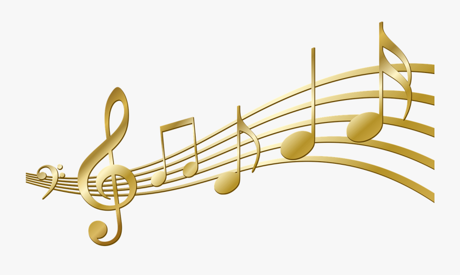 Music Clipart Treble Clef - Gold Music Note Transparent Background, Transparent Clipart